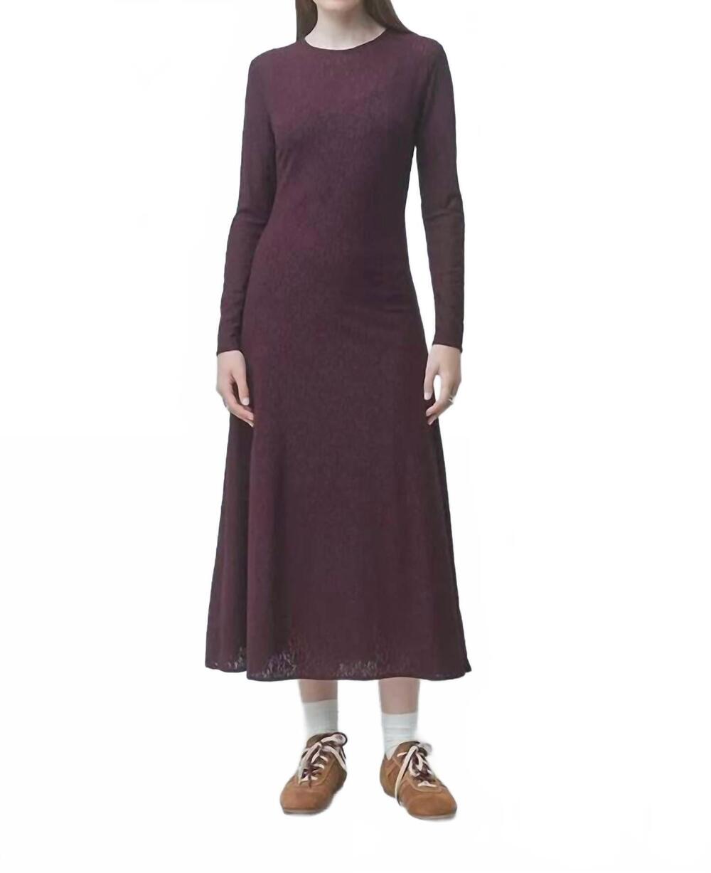 NEW SUNCOO calixt midi dress in prune